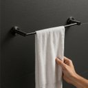 Ver imagem 2 de Toalheiro Porta Toalha de 30cm para Banheiro Acabamento Grafite Escovado - Dpace5512 Drop Metais