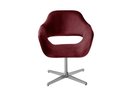 Ver imagem 1 de Poltrona Zara Base Giratória de Metal Cor:Suede Bordô 110