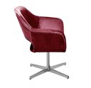 Ver imagem 3 de Poltrona Zara Base Giratória de Metal Cor:Suede Bordô 110