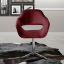Ver imagem 2 de Poltrona Zara Base Giratória de Metal Cor:Suede Bordô 110