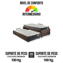 Ver imagem 6 de Bicama Box Solteirão 96x203 Suede Marrom com Dois Colchões Adapto Molas Ensacadas Ecoflex