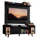 Ver imagem 2 de Rack Madesa Cancun com Pés e Painel para TV até 65 Polegadas Preto/Preto 8ND8 Cor:Preto/Preto/Rustic