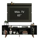 Ver imagem 4 de Rack Madesa Cancun com Pés e Painel para TV até 65 Polegadas Preto/Preto 8ND8 Cor:Preto/Preto/Rustic