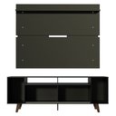 Ver imagem 7 de Rack Madesa Cancun com Pés e Painel para TV até 65 Polegadas Preto/Preto 8ND8 Cor:Preto/Preto/Rustic