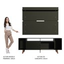 Ver imagem 6 de Rack Madesa Cancun com Pés e Painel para TV até 65 Polegadas Preto/Preto 8ND8 Cor:Preto/Preto/Rustic