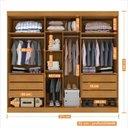 Ver imagem 5 de Guarda Roupa Gramado 6 Portas Móveis Valverde Cinamomo Off White