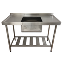 Ver imagem 2 de Pia Aço Inox Industrial 110x60x90 Cm Cuba Centralizada Nortinox
