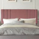 Ver imagem 1 de Painel Estofado Luxo Grécia 160cm Queen Size para Cama Box Suede Rose - Gat Magazine