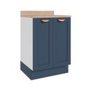 Ver imagem 2 de Balcão Planejado 2 Portas 60cm com Tampo Arizona CabeCasa MadeiraOriginals Azul/Branco