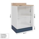 Ver imagem 3 de Balcão Planejado 2 Portas 60cm com Tampo Arizona CabeCasa MadeiraOriginals Azul/Branco