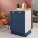 Ver imagem 1 de Balcão Planejado 2 Portas 60cm com Tampo Arizona CabeCasa MadeiraOriginals Azul/Branco