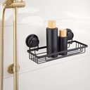 Ver imagem 2 de Suporte Shampoo Retangular Black Ventosa Redonda 2605 Arthi