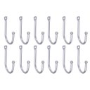 Ver imagem 1 de Kit 12 Ganchos Multiuso para Fixação Parede Porta Cabideiro Aço Cromado