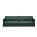 Ver imagem 5 de Sofá Decorativo Karine 3 Lugares Sala de Estar 240cm Pés em Aço Couro Verde Musgo G88 - Gran Belo