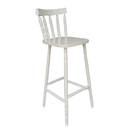 Ver imagem 1 de Banqueta Alta C/ Encosto Country Branca Madeira Cozinha Bar