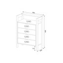 Ver imagem 2 de Gaveteiro p/ Escritório AZ1012 c/ 4 Gavetas Amêndoa/Branco - Tecno Mobili