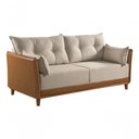 Ver imagem 2 de Sofa Fixo Living Miletto 1,60 em Linho e Corino