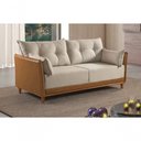 Ver imagem 1 de Sofa Fixo Living Miletto 1,60 em Linho e Corino