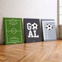 Ver imagem 2 de Kit 3 Quadro Decorativo Futebol Bola Quarto Infantil Menino 40x28cm