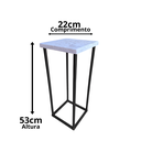 Ver imagem 2 de Mesa de Centro Quadrada em Mármore Paraná e Base de Ferro