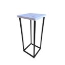 Ver imagem 1 de Mesa de Centro Quadrada em Mármore Paraná e Base de Ferro