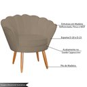Ver imagem 3 de Kit 2 Poltronas Decorativa para Sala de Estar Charm Suede Cappuccino - Montanaris Decor MD MONTANARI