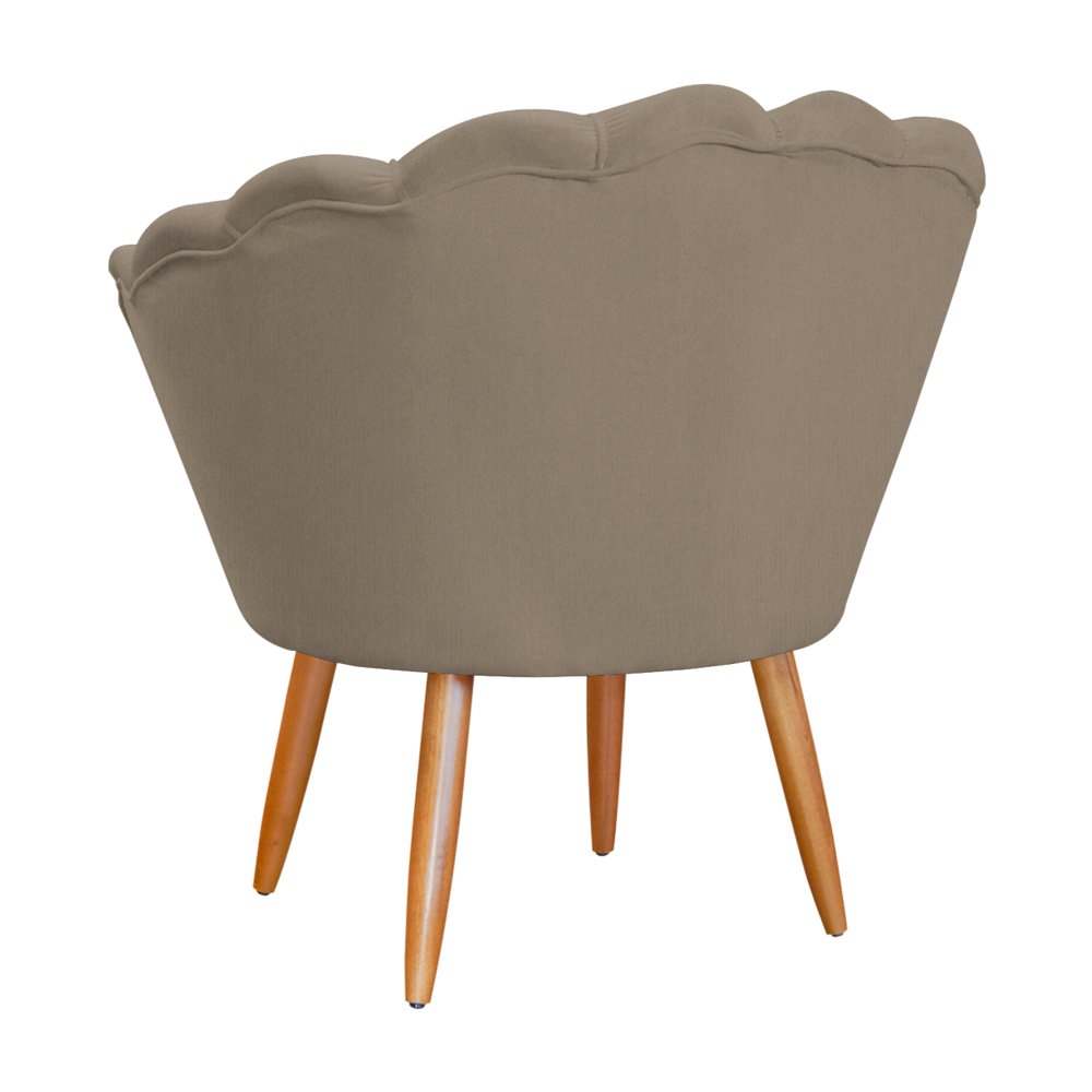 Kit 2 Poltronas Decorativa para Sala de Estar Charm Suede Cappuccino - Montanaris Decor MD MONTANARI - 6