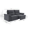 Ver imagem 2 de Sofá Aspen 1,80m Retrátil Reclinável Suede Cinza Xflex Sofás