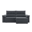 Ver imagem 3 de Sofá Aspen 1,80m Retrátil Reclinável Suede Cinza Xflex Sofás