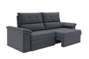 Ver imagem 2 de Sofá Aspen 1,80m Retrátil e Reclinável Suede Cinza Xflex Sofás