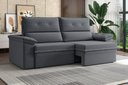 Ver imagem 1 de Sofá Aspen 1,80m Retrátil e Reclinável Suede Cinza Xflex Sofás