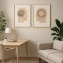 Ver imagem 1 de Kit 2 Quadros Psicologia Linhas da Mente 40x60 Moldura:castanho