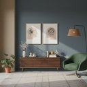 Ver imagem 7 de Kit 2 Quadros Psicologia Linhas da Mente 40x60 Moldura:castanho