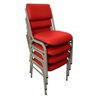 Kit com 4 Cadeiras para Auditórios Linha Hotel Smart Vermelho - 1