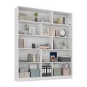 Ver imagem 4 de Estante para Livros 100% MDF 5 Portas com 8 Nichos e Prateleiras 154,6x180,5x30cm