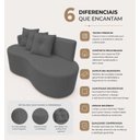 Ver imagem 4 de Sofá Curvo 2 Lugares Sala Orgânico Capri