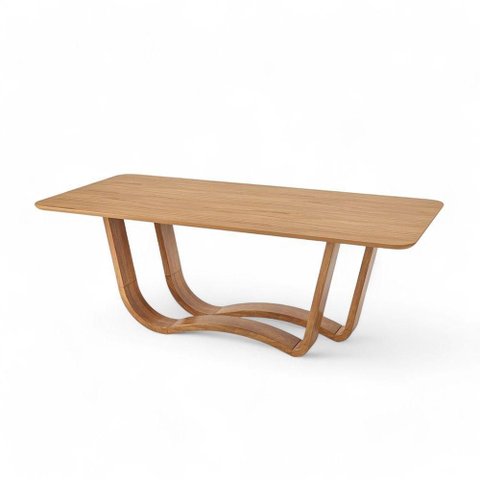 Mesa de Jantar Retangular de Madeira Live 180cm X 100cm Champagne