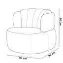 Ver imagem 4 de Kit 02 Poltronas Giratória Orgânica para Sala Living Oceane L06 Couro Preto - Lyam Decor