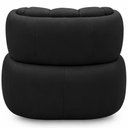 Ver imagem 5 de Kit 02 Poltronas Giratória Orgânica para Sala Living Oceane L06 Couro Preto - Lyam Decor