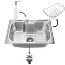 Ver imagem 3 de Cuba Cozinha Luxo Goumert Dispenser Escorredor Escoador Valvula Sifao Bancada Copa Restaurante Casa