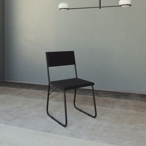 Cadeira de Jantar Estofada Angra - Preta