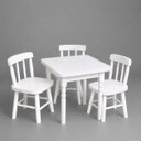 Ver imagem 2 de Conjunto Infantil 60x60 com 3 Cadeiras - Branca - Jm Móveis