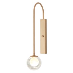 Kit 2 Arandela Parede Globo Duplo Vidro Retangular Champagne - 2