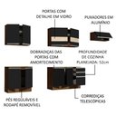 Ver imagem 5 de Armário de Cozinha Completa 280cm Rustic/Preto Marcela Madesa 03