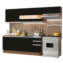 Ver imagem 3 de Armário de Cozinha Completa 280cm Rustic/Preto Marcela Madesa 03