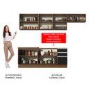 Ver imagem 6 de Armário de Cozinha Completa 280cm Rustic/Preto Marcela Madesa 03