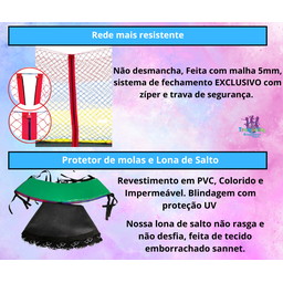 Cama Elástica Alegria Pula Pula 3,05 - 5