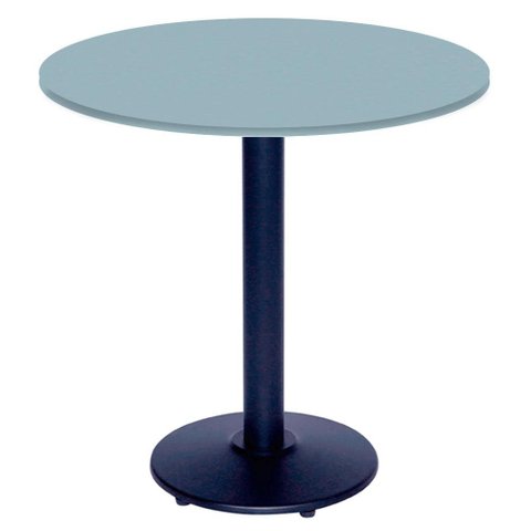 Mesa Bistrô Ferro Preto 111,50 Cm (alt) Disco Redondo Tampo Mdp Redondo 60 Cm (larg) X 2,50 Cm (alt