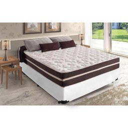 Cama Box Casal + Colchão de Molas Prime Colchões Classic Superlastic 138x188x64 Branco - 1