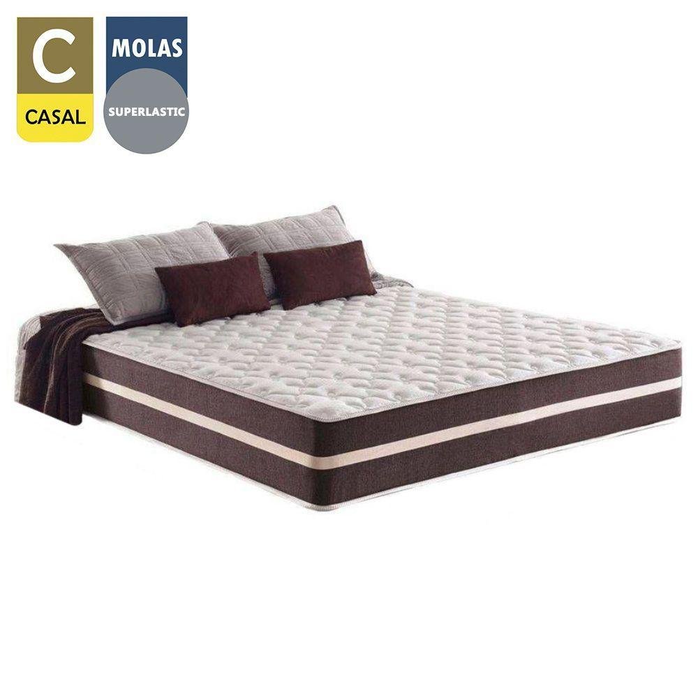 Cama Box Casal + Colchão de Molas Prime Colchões Classic Superlastic 138x188x64 Branco - 5